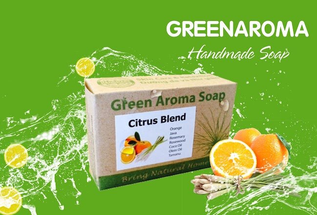 Xà phòng thư giãn Sả Cam hỗn hợp – Greenaroma Citrus Blend Soap