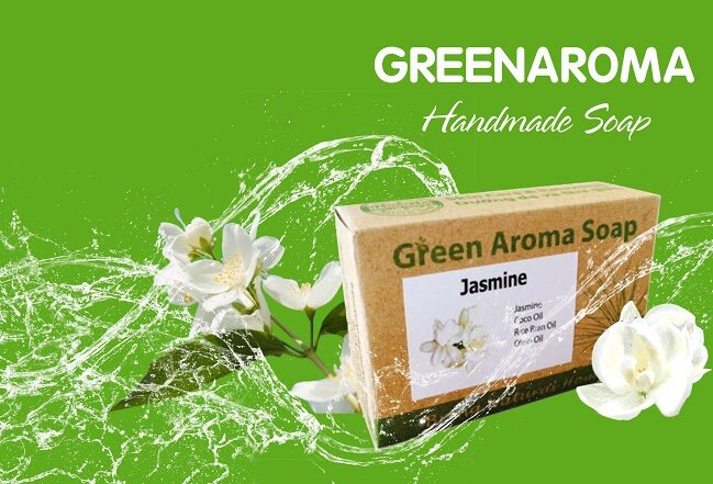 Xà phòng dưỡng sáng da hoa Lài – Greenaroma jasmine Soap