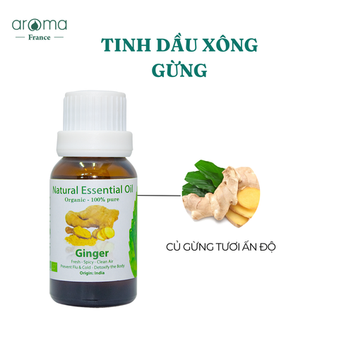 tinh dầu xông gừng