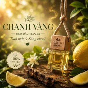 Tinh Dầu Treo Xe Ô Tô Hương Chanh Vàng Green Aroma – Tươi Mát, Sảng Khoái & Khử Mùi Mạnh Mẽ