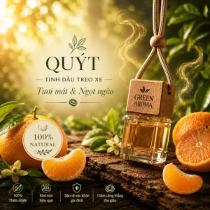 Tinh Dầu Treo Xe Ô Tô Hương Quýt Green Aroma – Hương Thơm Ngọt Ngào, Sảng Khoái Cho Xe Hơi
